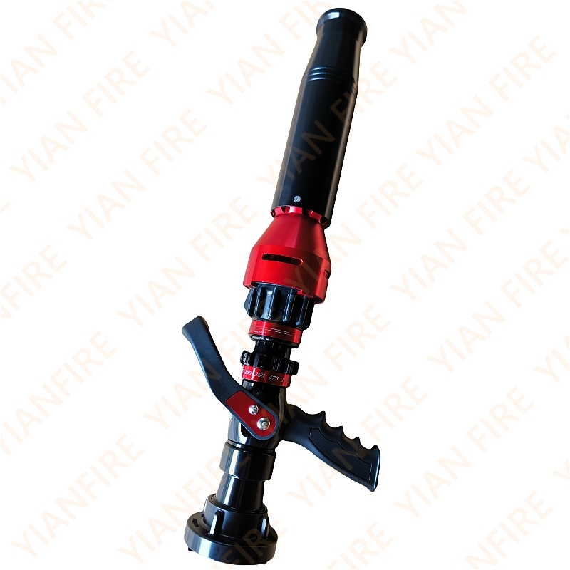 Foam tube, foam expansion tube, foam tubes for handline fire nozzles, Quick clamp-on foam tube of flow adjustable fire fighting nozzles